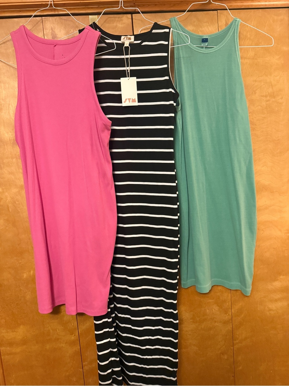 Women's Sleeveless Ribbed Knit Dresses Size L/XL